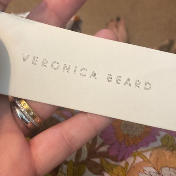 NWT Revolves Veronica Beard Kailani Garden Neutral Pink Floral Halter Silk Top - Picture 7 of 11